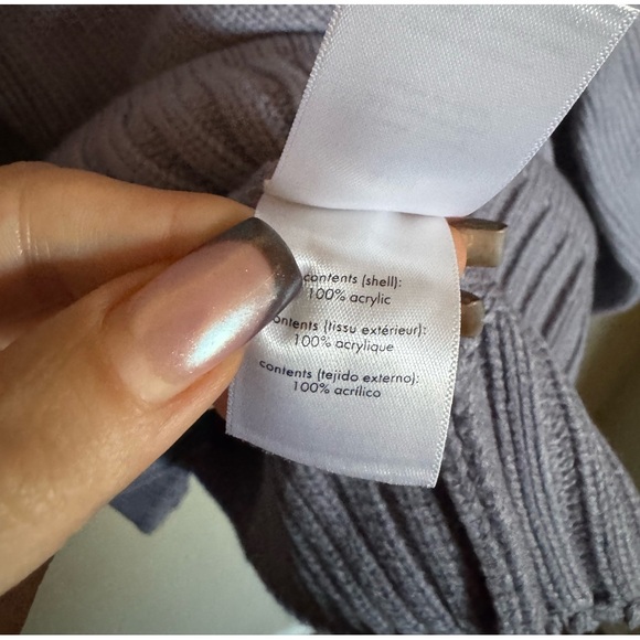 WeWoreWhat Oversized Mock‎ Neck Sweater Sz Size small/medium lilac icy blue - Picture 5 of 9